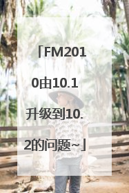 FM2010由10.1升级到10.2的问题~